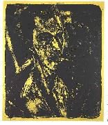 Ernst Ludwig Kirchner Selfportrait with cigarette oil painting artist